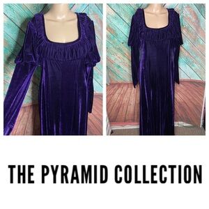 The Pyramid Collection Deep Purple Long Sleeve Dress VINTAGE